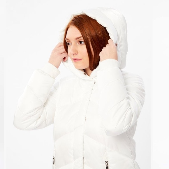 Steve Madden White Puffer Coat! Hooded! NWT! Size M - Picture 4 of 13